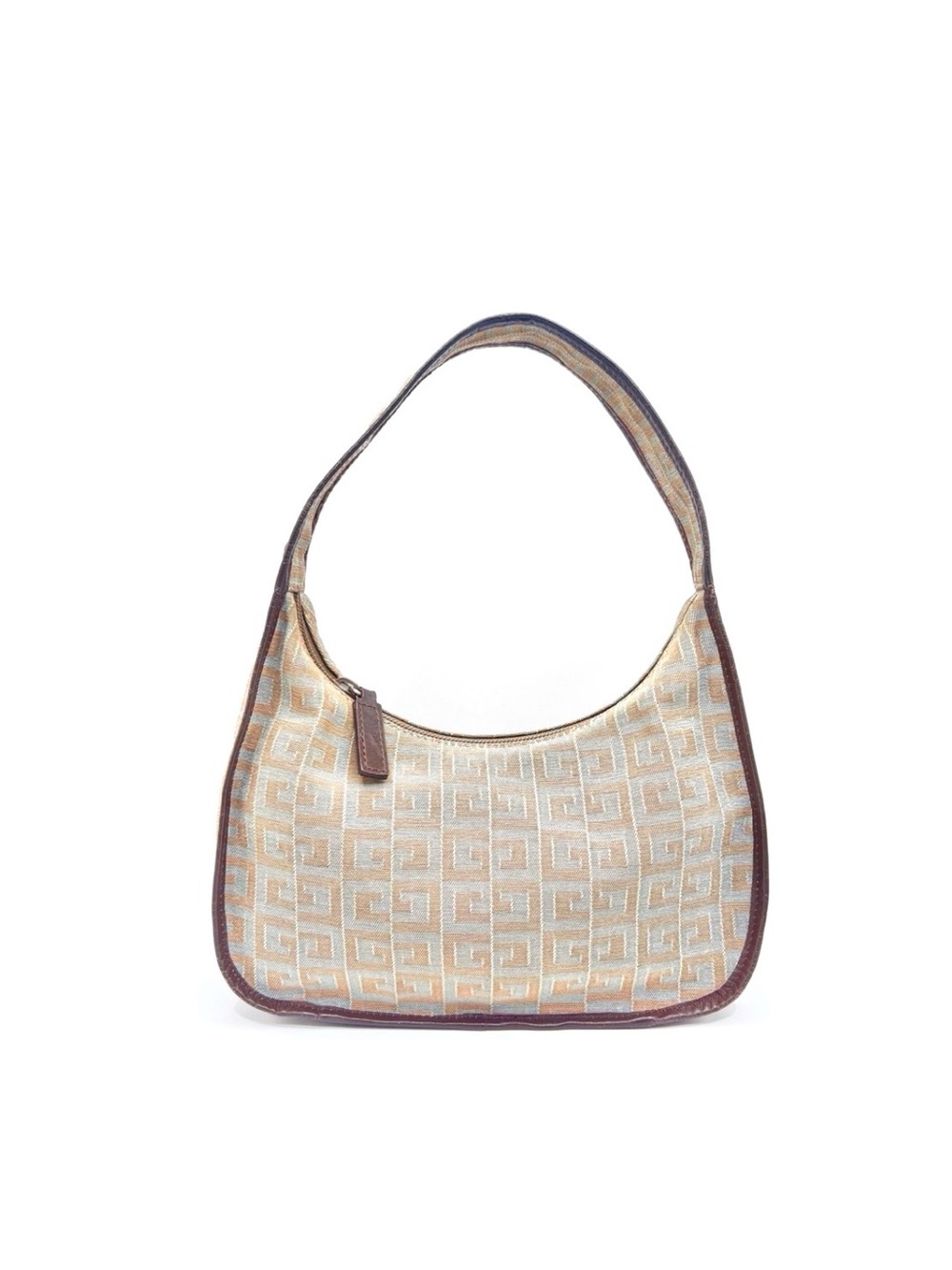 Authentic GIVENCHY Mini Cloth x Leather Trim Hand Bag